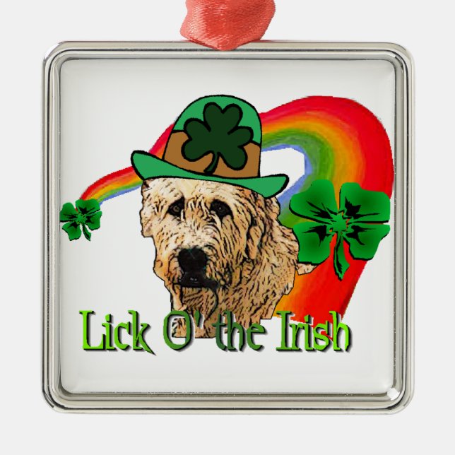 Ornamento De Metal Irish Wolfhound St Patricks (Frente)