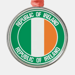 Ornamento De Metal Irlanda Round Emblem