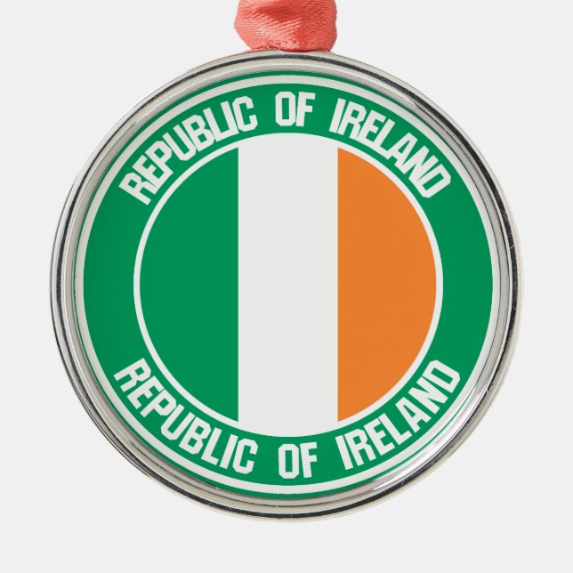 Ornamento De Metal Irlanda Round Emblem (Frente)