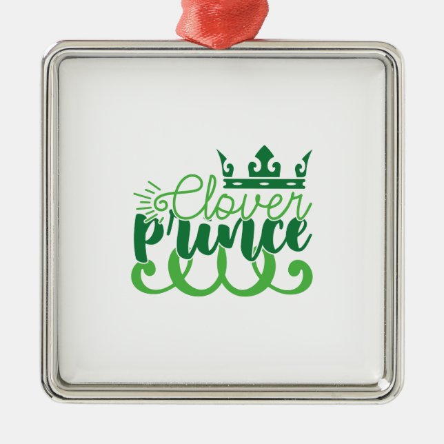 Ornamento De Metal Irlandês Clover Prince (Frente)