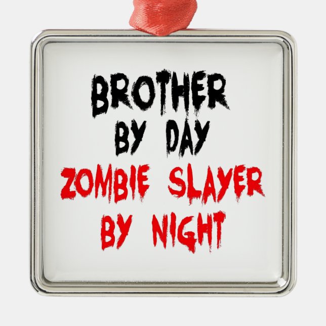 Ornamento De Metal Irmão Zombie Slayer (Frente)