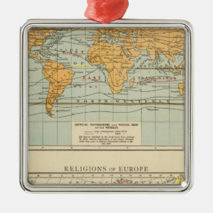 Ornamento De Metal Isótero, ventos Religiões Europa
