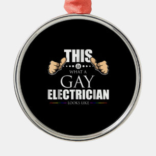 Ornamento De Metal Isto É O Que Um Elétrico Gay parece LGBT
