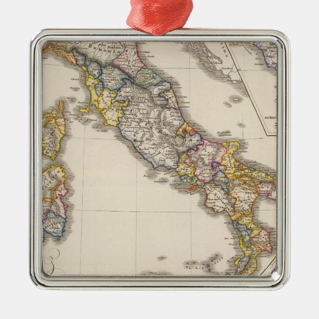Ornamento De Metal Italia a sua divisão eclesiástica (Frente)