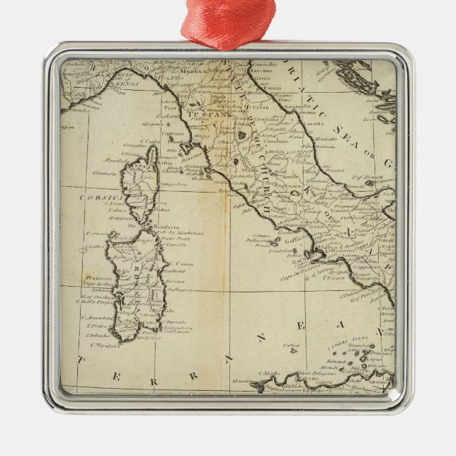 Ornamento De Metal Italia e Sardinia (Frente)