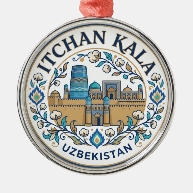Ornamento De Metal Itchan Kala Uzbequistão (Frente)