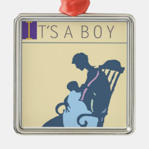 Ornamento De Metal <It's a Boy> pelo mineiro de Steve