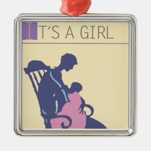 Ornamento De Metal <It's a Girl> pelo mineiro de Steve