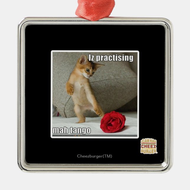 Ornamento De Metal Iz que pratica o tango do mah (Frente)