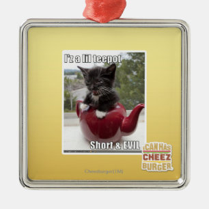 Ornamento De Metal I'z um teepot do lil