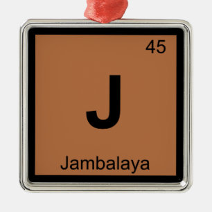 Ornamento De Metal J - Símbolo de Mesa Periódica de Química Jambal