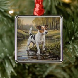 Ornamento De Metal Jack Russell Terrier