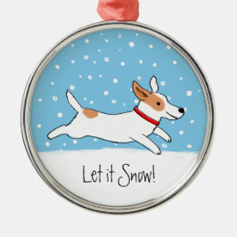 Ornamento De Metal Jack Russell Terrier - Feliz Natal para Cachorro d