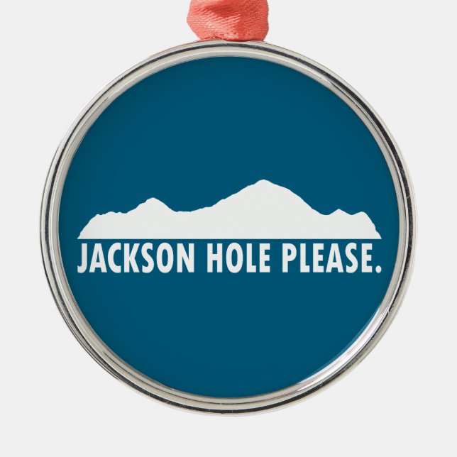 Ornamento De Metal Jackson Hole Wyoming Please (Frente)