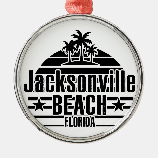 Ornamento De Metal Jacksonville Beach (Frente)