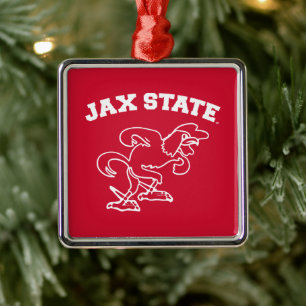 Ornamento De Metal Jacksonville State University JAX State Gamecocks