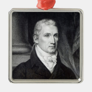 Ornamento De Metal James Monroe, gravado por Thomas Gimbrede