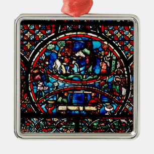 Ornamento De Metal Janela que descreve o bom samaritano