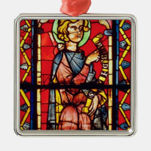 Ornamento De Metal Janela que descreve o profeta Obadiah, c.1270-75
