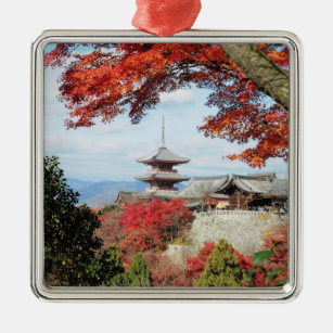 Ornamento De Metal Japão, Quioto. Templo de Kiyomizu, cor do outono