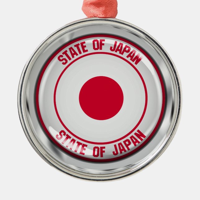 Ornamento De Metal Japão Round Emblem (Frente)