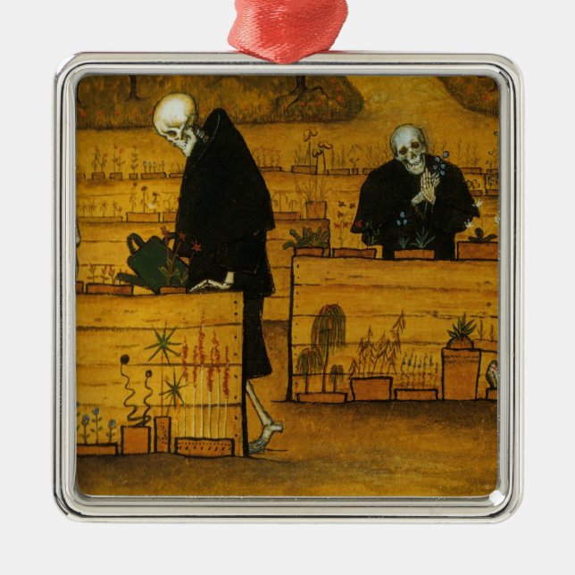 Ornamento De Metal Jardim da Morte de Simberg (Frente)