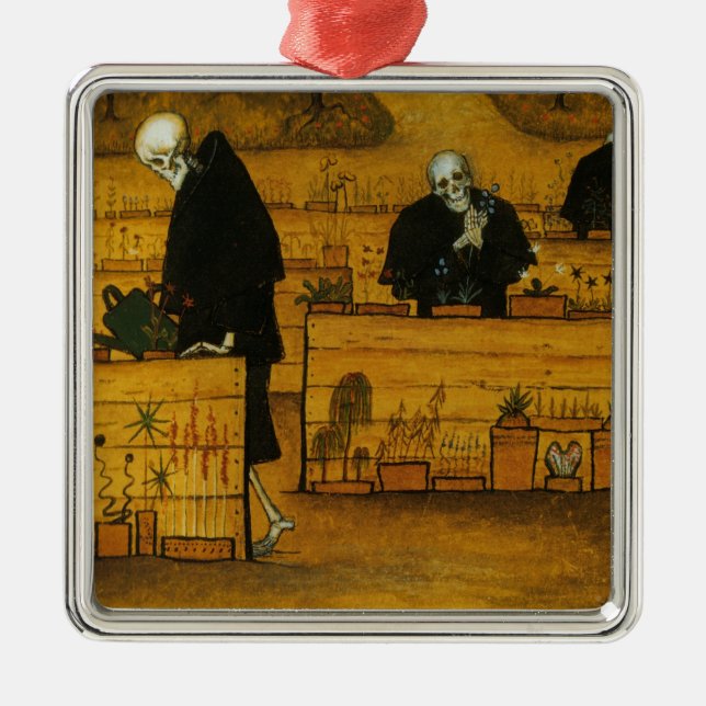 Ornamento De Metal Jardim da Morte (por Hugo Simberg) (Frente)