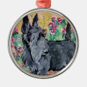 Ornamento De Metal Jardim de Terrier do Scottish