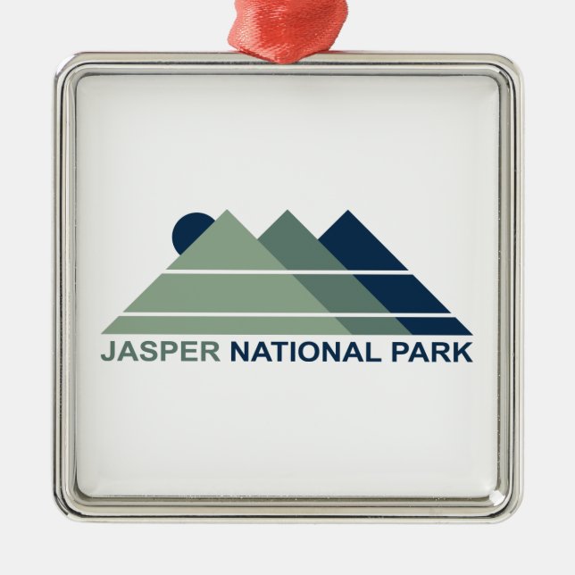 Ornamento De Metal Jasper National Park Mountain Sun (Frente)