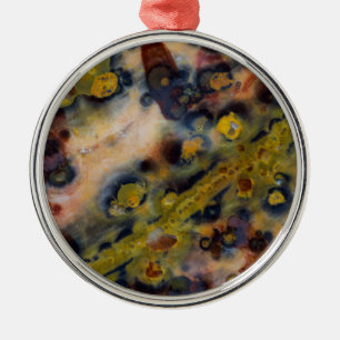 Ornamento De Metal Jasper Oceano close-up abstrato