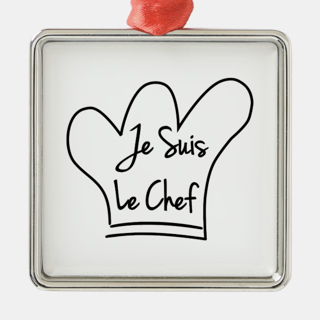 Ornamento De Metal Je Suis Le Chef (Frente)