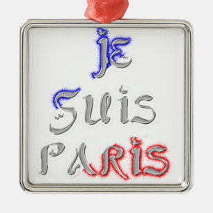 Ornamento De Metal Je Suis Paris Eu amo Paris