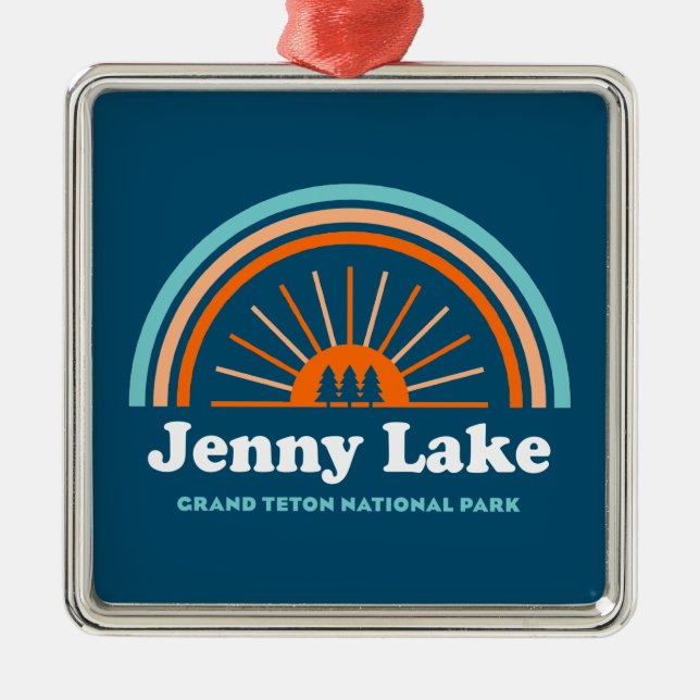 Ornamento De Metal Jenny Lake Grand Teton National Park Rainbow (Frente)