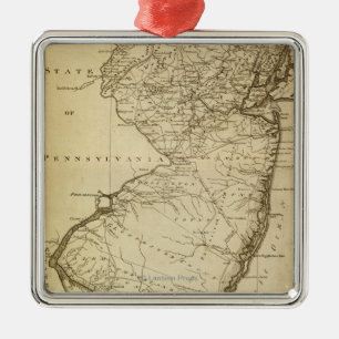 Ornamento De Metal Jérsei novo de JerseyPanoramic MapNew