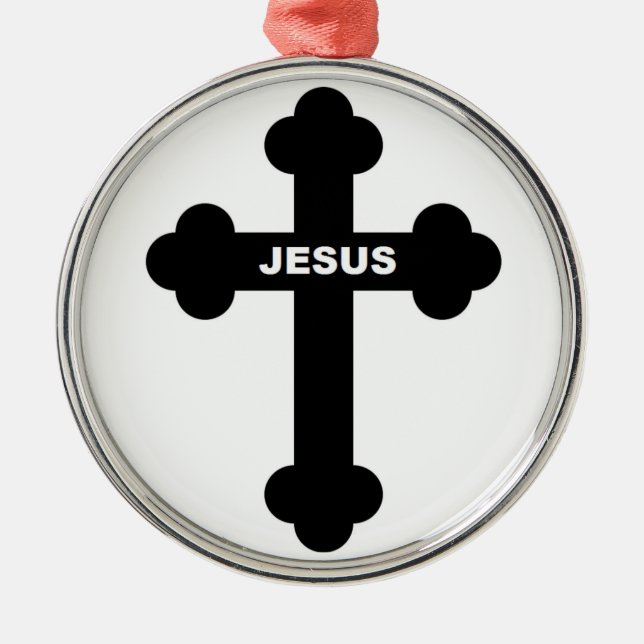 ORNAMENTO DE METAL JESUS CROSS (Frente)