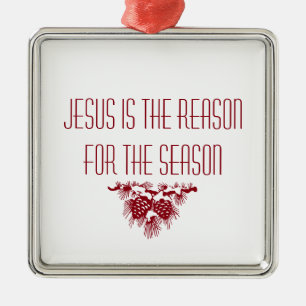 Ornamento De Metal JESUS É A RAZÃO PARA A Citação de Natal da SEA