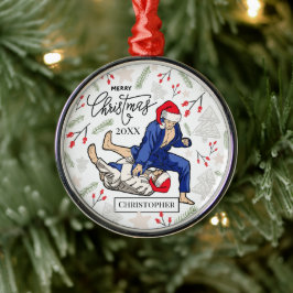 Ornamento De Metal Jiu Jitsu BJJ Personalizado Natal Personalizado