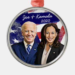 Ornamento De Metal Joe Biden e Kamala Harris 2020 Eleições nos EUA