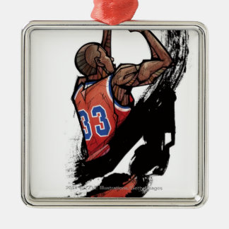Ornamento De Metal Jogador de basquetebol que guardara a bola