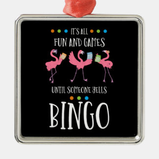 Ornamento De Metal Jogador de Bingo, Flamingo, Bingo Balls