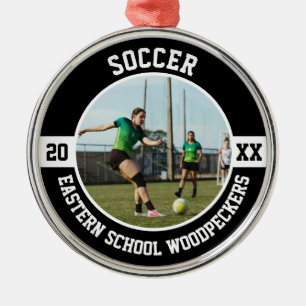 Ornamento De Metal Jogador de Futebol Esportes Colegiais Formando
