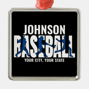 Ornamento De Metal Jogador de Jogo de NOMES ADD da Equipe de Baseball