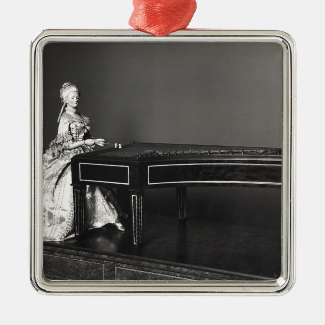 Ornamento De Metal Jogador do Dulcimer (Frente)