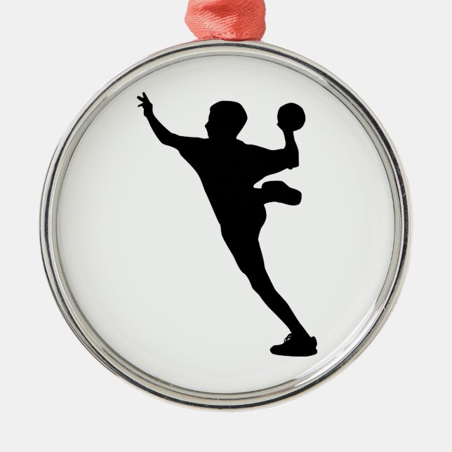 Ornamento De Metal jogador do handball (Frente)