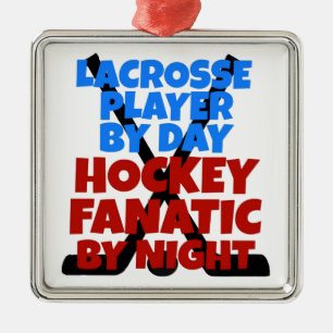 Ornamento De Metal Jogador Lover Lacrosse de Hockey