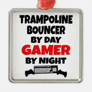 Ornamento De Metal Jogador Trampoline