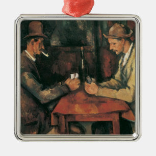 Ornamento De Metal Jogadores de cartas por Paul Cezanne, Vintage Fine