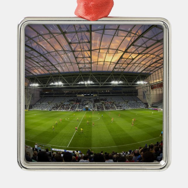 Ornamento De Metal Jogo de futebol, Forsyth Barr Stadium, Dunedin (Frente)
