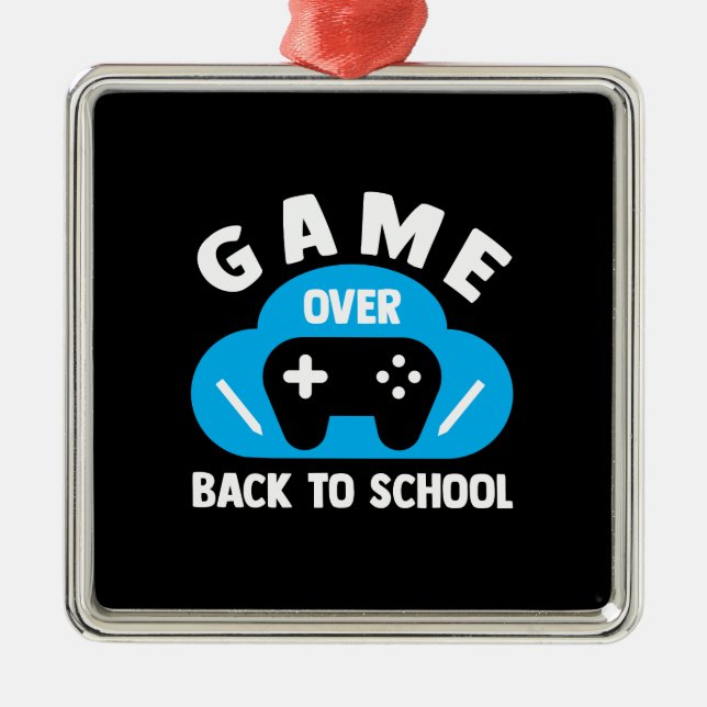 Ornamento De Metal Jogo De Volta À Escola (Frente)