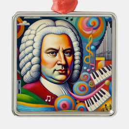 Ornamento De Metal Johann Sebastian Bach Portrait